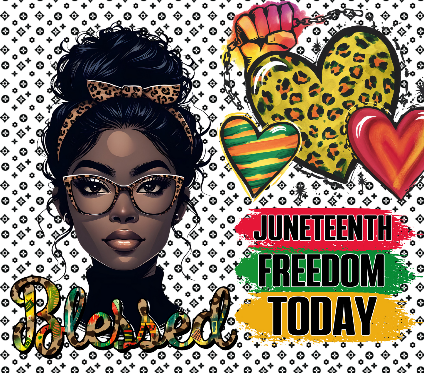 LV  inspired Blessed Juneteenth (Woman) image 0