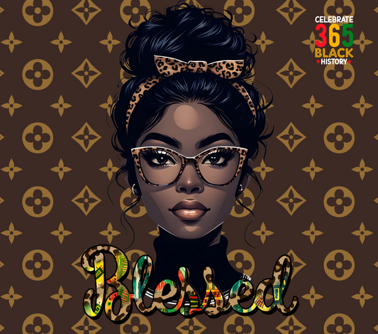 LV  inspired Blessed 365 Black History (Woman) image 0